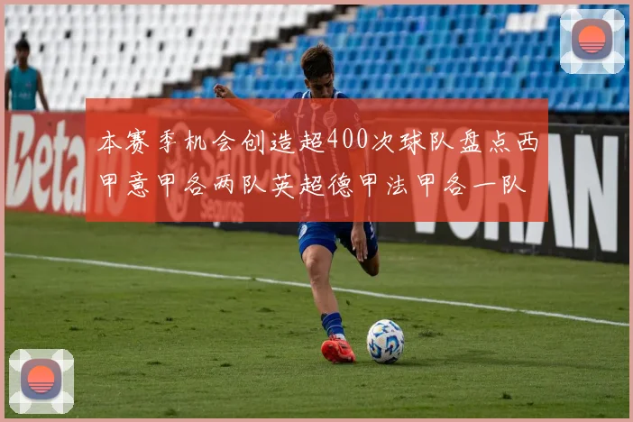 本赛季机会创造超400次球队盘点西甲意甲各两队英超德甲法甲各一队